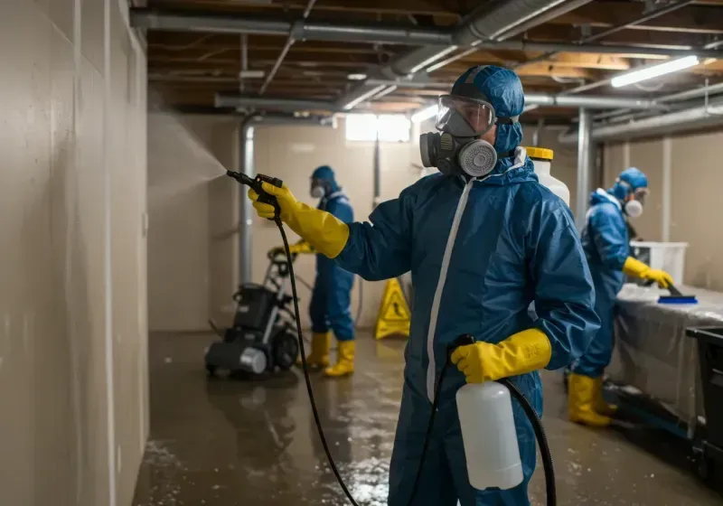 Basement Sanitization and Antimicrobial Treatment process in Dayton, OR